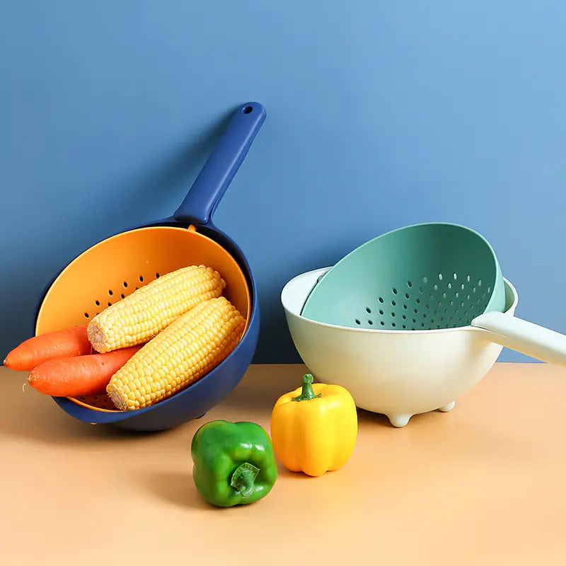 Multifunctional Plastic Vegetable Basket for Kitchen